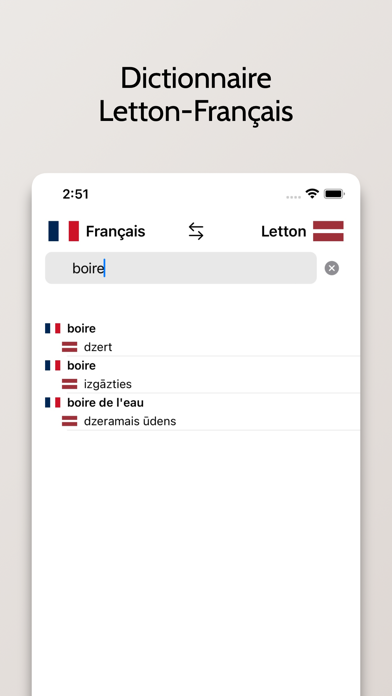 Dictionnaire Letton-Français Screenshot