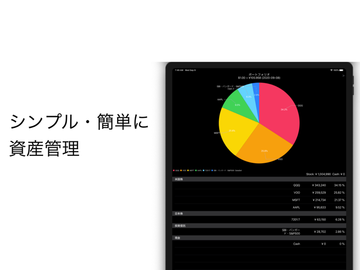 MyFolio 資産管理 日米株-投信-仮想通貨対応