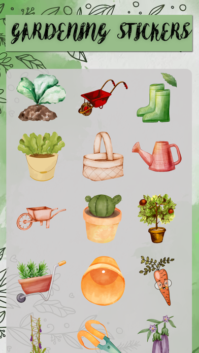Watercolor Gardening Sticker Screenshot