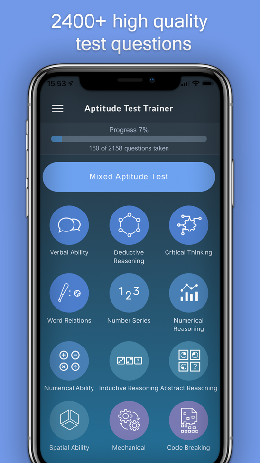 #1. Aptitude Test Trainer (iOS) Podle: Seliant ApS