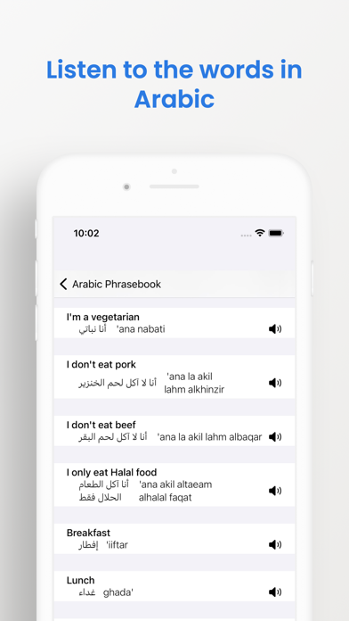 Arabic Phrasebook (Travel) Screenshot