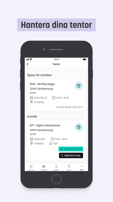 LiU-app Screenshot