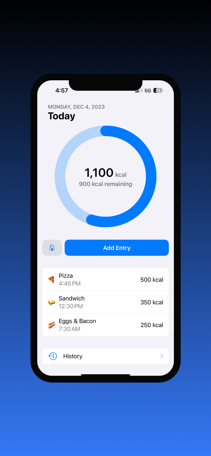 Minimal Calorie Tracker