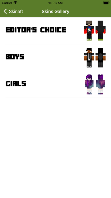 Skinaft - Skins for Minecraft Screenshot
