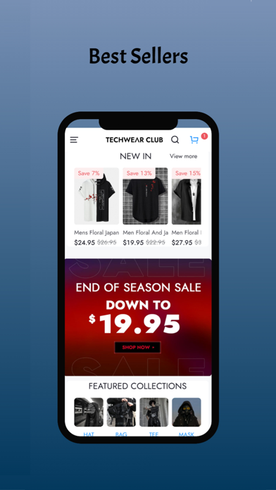 Techwear Club Store Screenshot