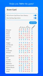 Clue (or Cluedo) Solver screenshot #1 for iPhone