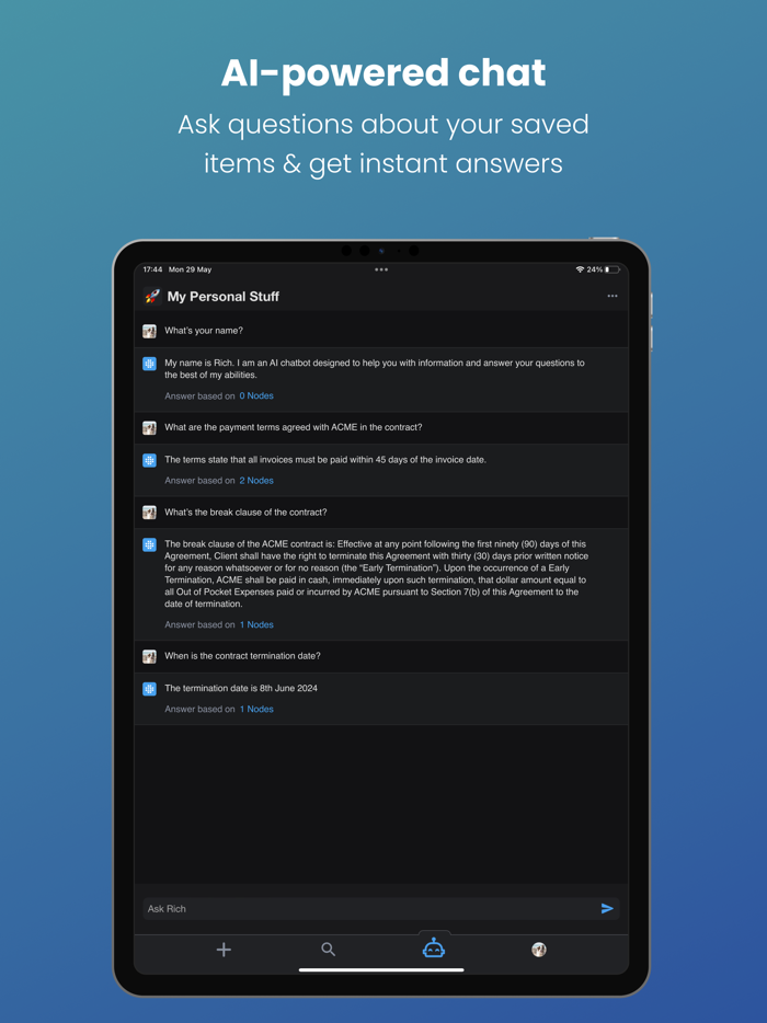 myReach - files webs notes