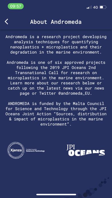 ANDROMEDA microplastics Screenshot