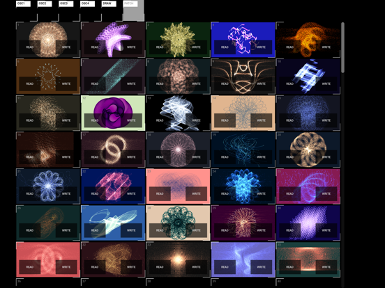 VOSC Visual Particle Synth iPad app afbeelding 2