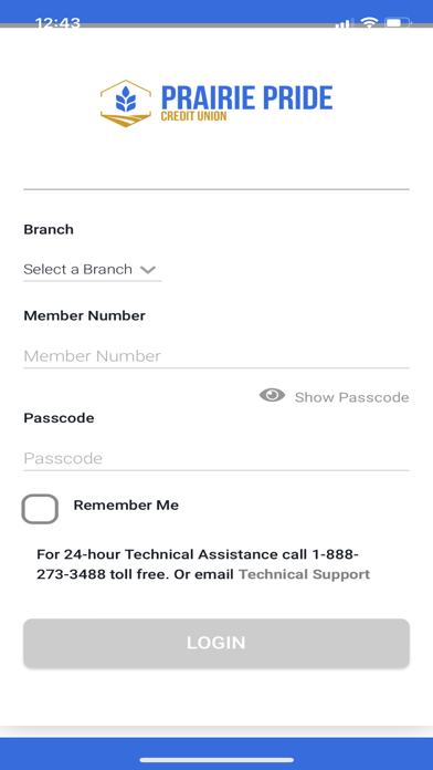 Prairie Pride Credit Union Screenshot