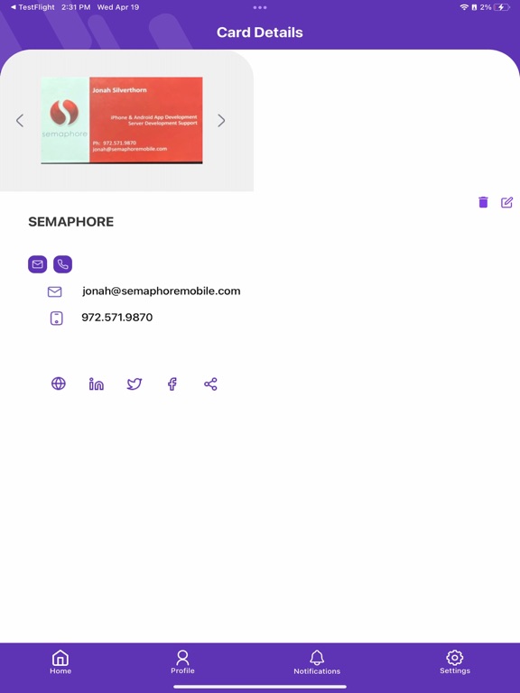 Contactify™ iPad screenshot 2 - Business app