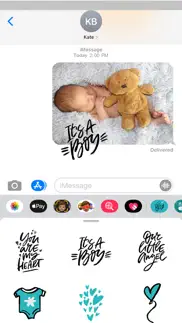 How to cancel & delete it's a boy! imessage stickers 1