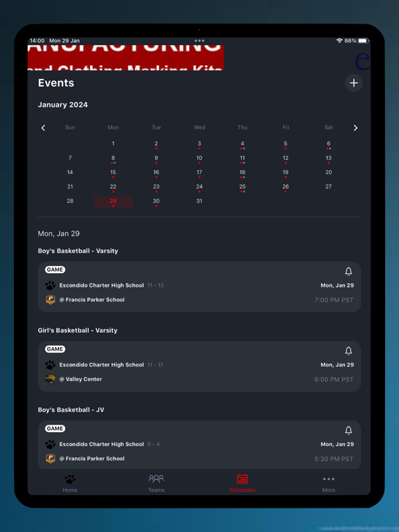 American Heritage iPad screenshot 5 - Sports app