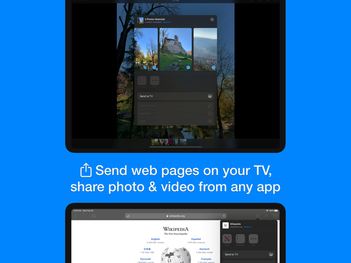 Send to TV - Cast photo video