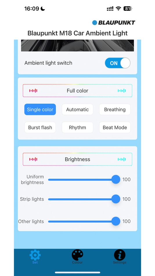 #1. Blaupunkt M18 Ambient Lights (iOS) 由: Sean Singh