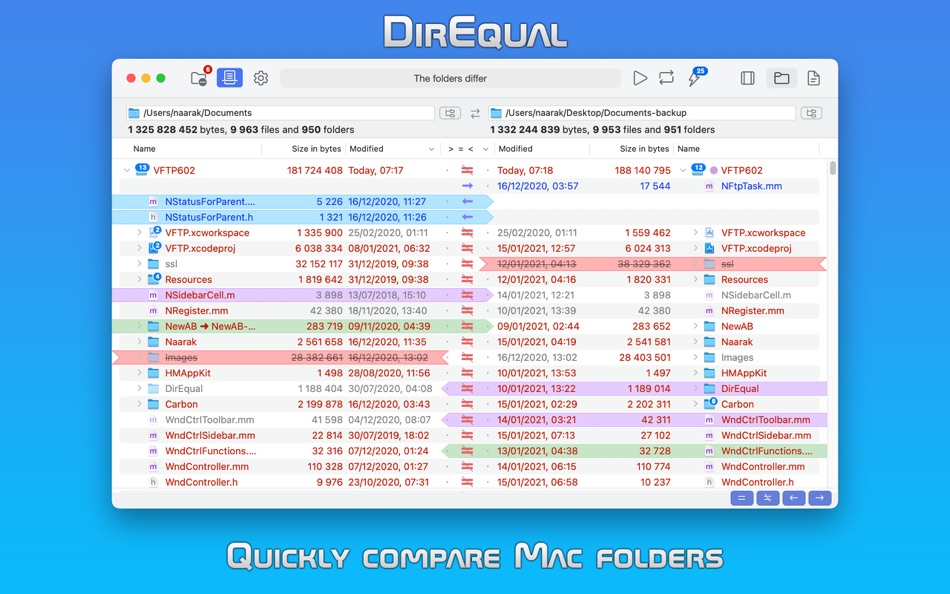 DirEqual - 5.8.2 - (macOS)