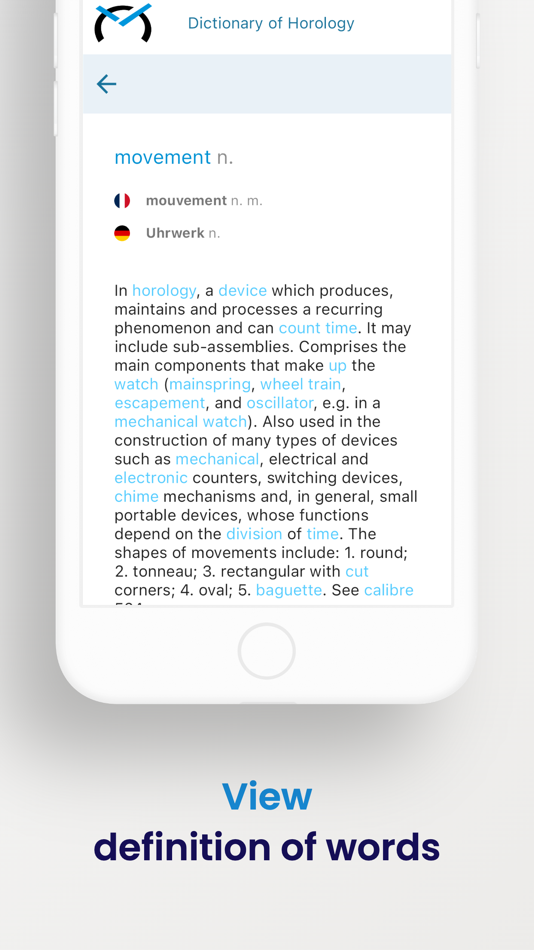 #4. Dictionary of Horology (iOS) 由: Fédération de l'industrie horlogère suisse FH