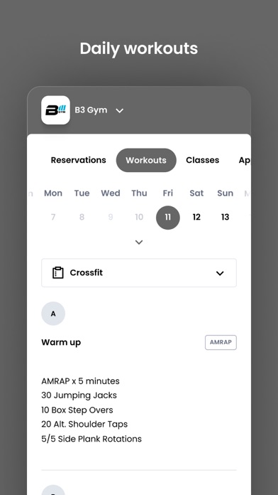 B3 Gym Screenshot
