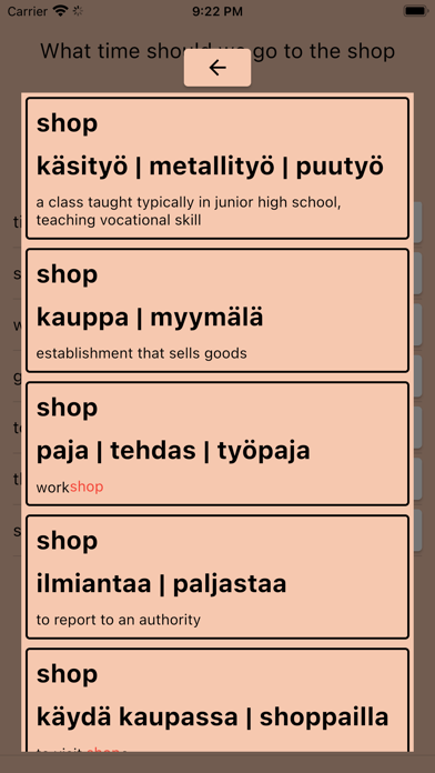 AI Finnish Dictionary Screenshot