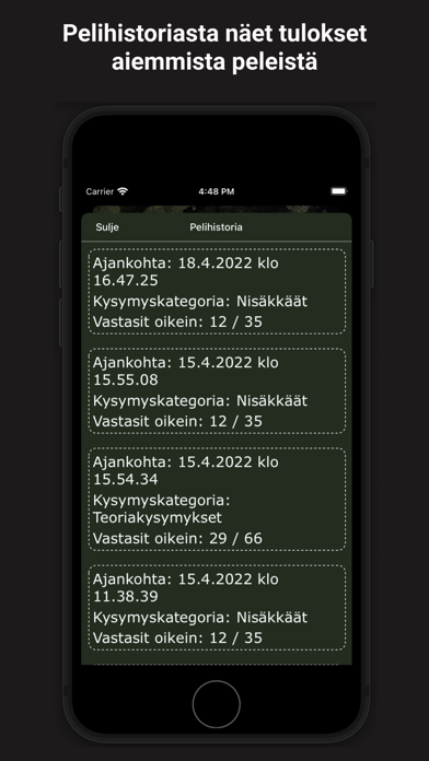 Metsästysvisa Screenshot