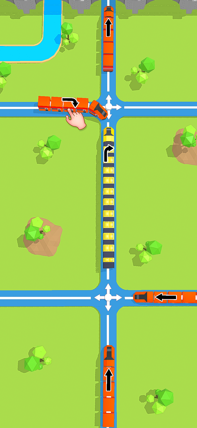 Train Escape Traffic Puzzle