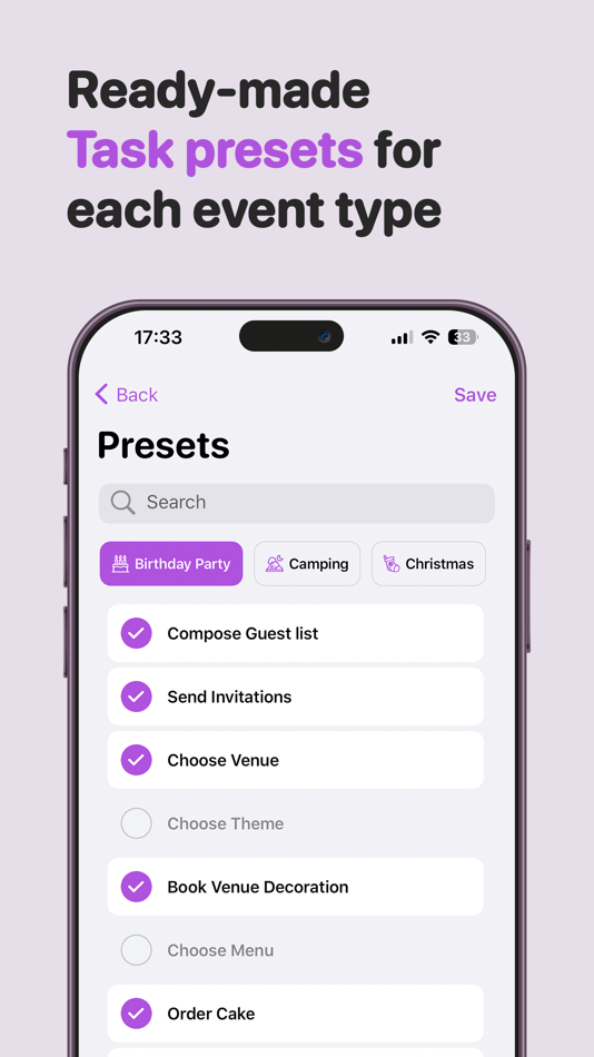 #2. RushDay: Party & Event Planner (iOS) Podle: RUSHDAY EVENT PLANNER, MCHJ