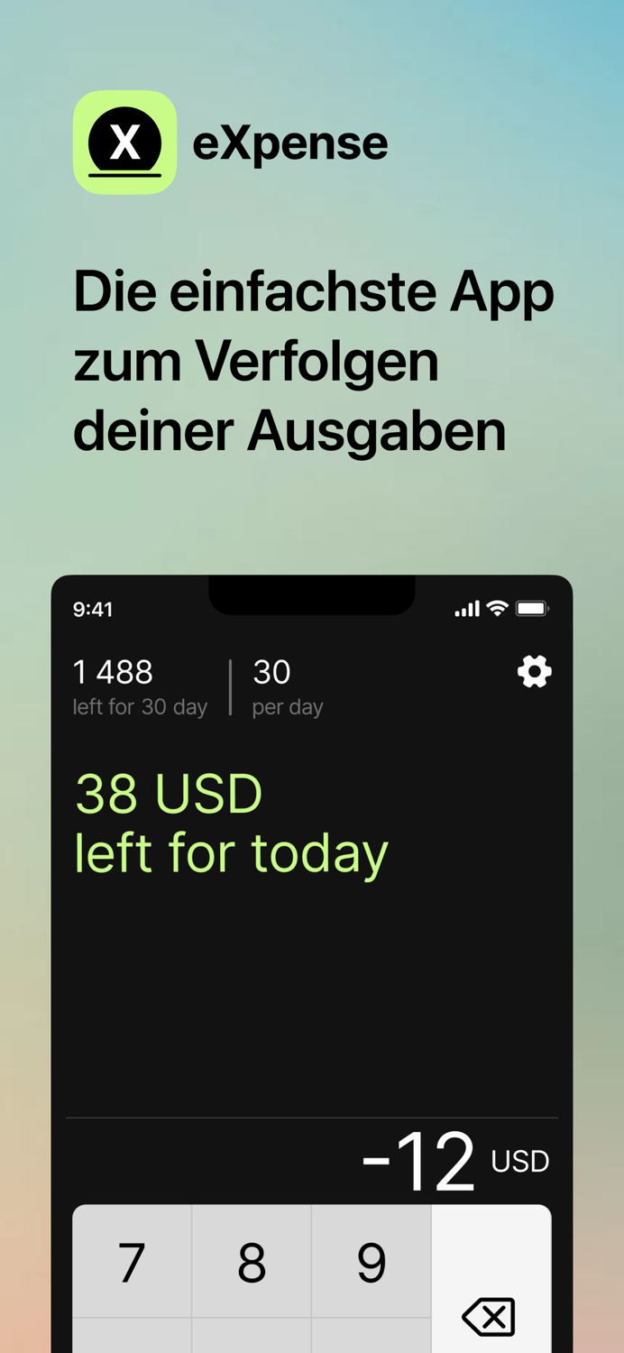 eXpense - Geldverfolgung