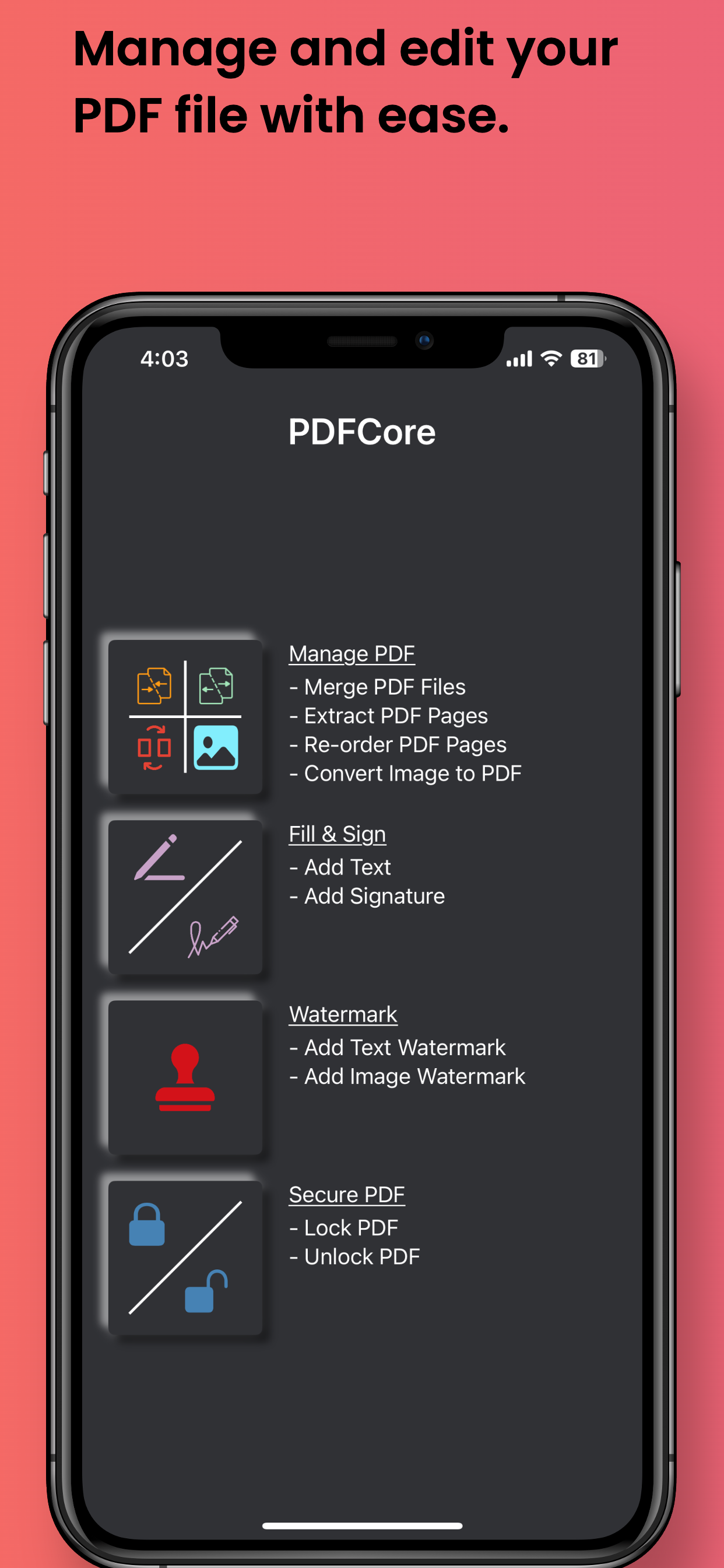 PDF Editor-PDFCore