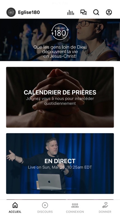 Église 180 app screenshot