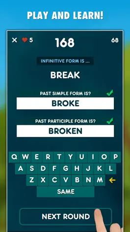 Game screenshot English Irregular Verbs Test mod apk
