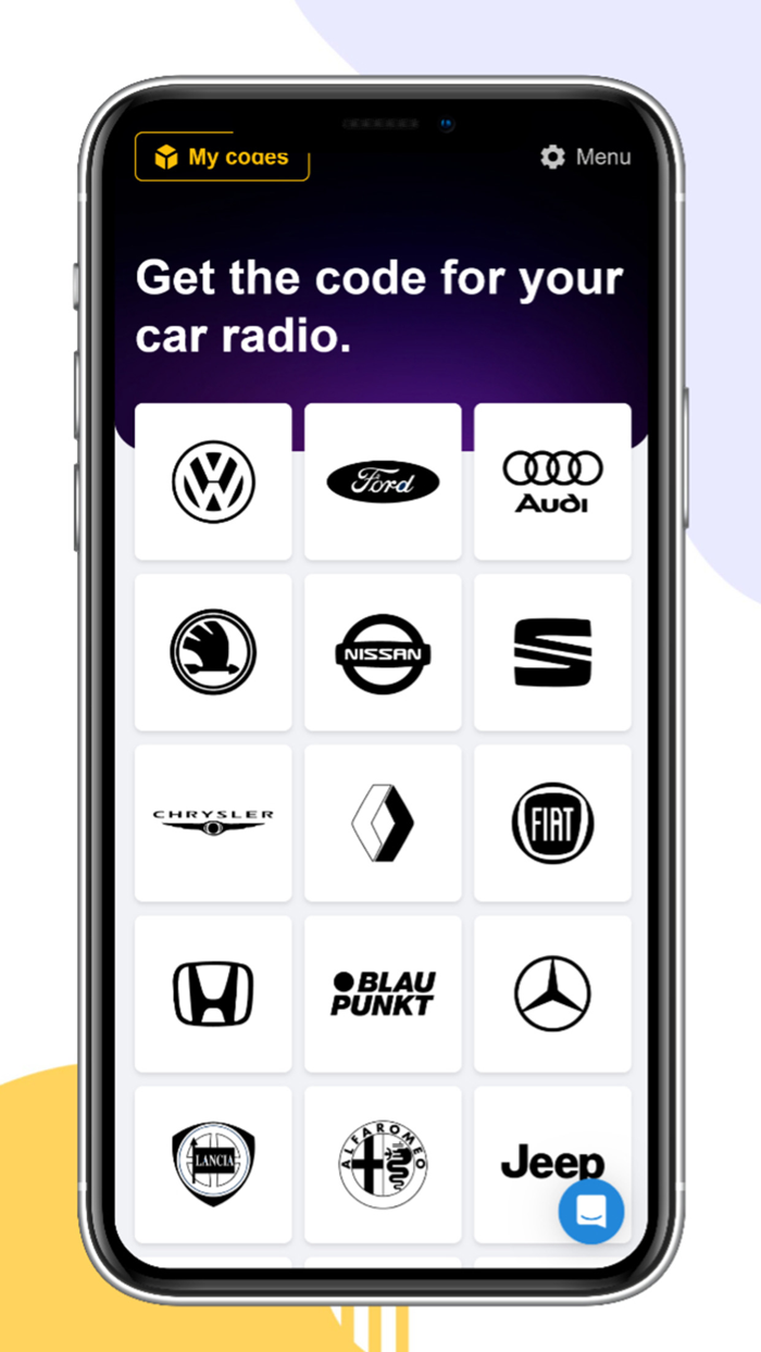 Radio code generator for cars
