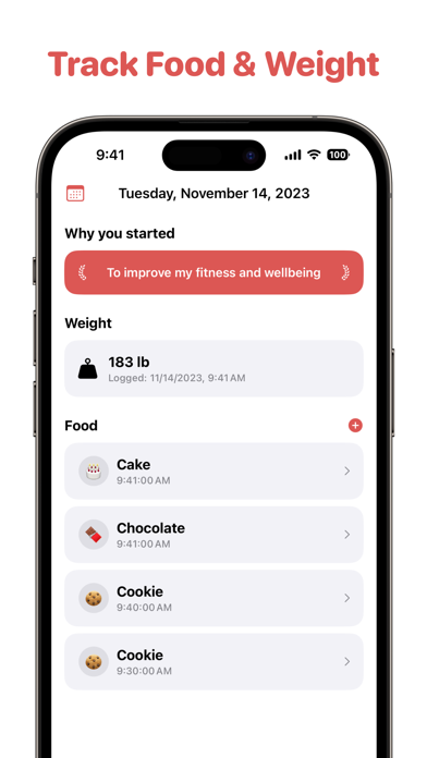 Weight Loss Tracker: HealthBot Screenshot