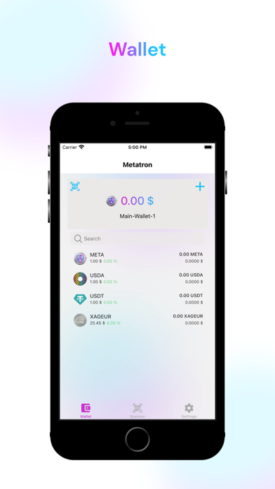 Metatron Wallet Screenshot