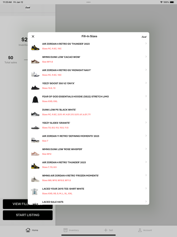 Sneaker Consign iPad screenshot 3 - Business app