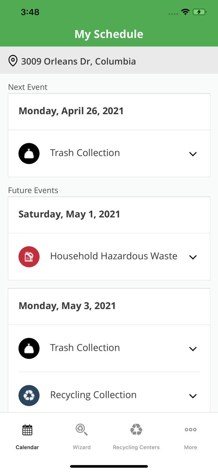 COMO Recycle and Trash