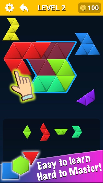Hexa & Tangram Triangle Puzzle screenshot-4