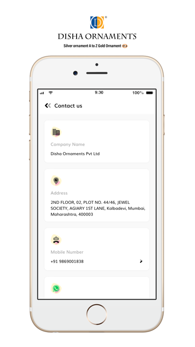 Disha Ornaments Pvt Ltd Screenshot