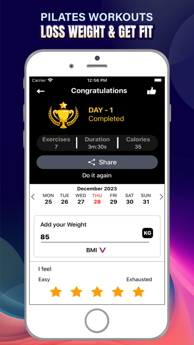 Pilates Fitness Yoga Workouts Screenshot