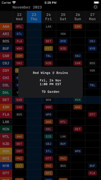Hockey Schedule Plus Screenshot