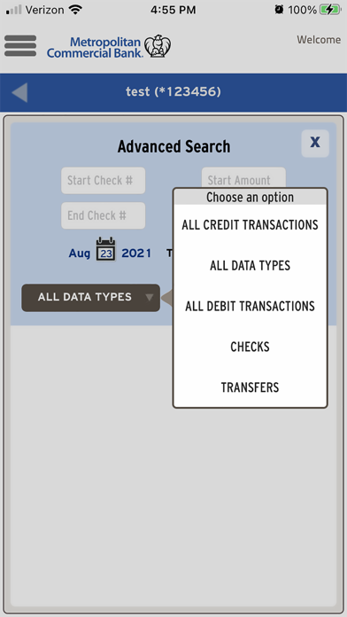 Treasury Management Mobile Screenshot