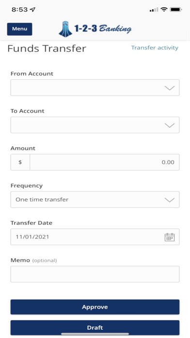 123 Banking Screenshot