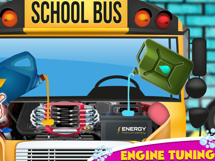 School Bus Auto Workshop Game