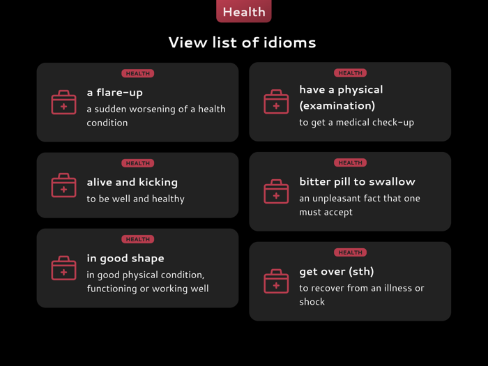 English Health Idioms