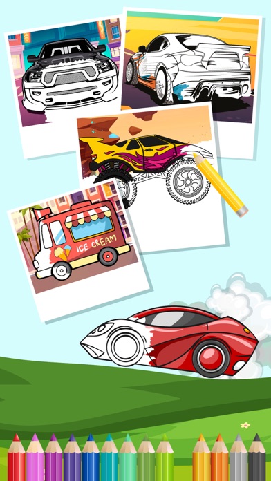 Magic Cars Coloring Pages Pack Screenshot