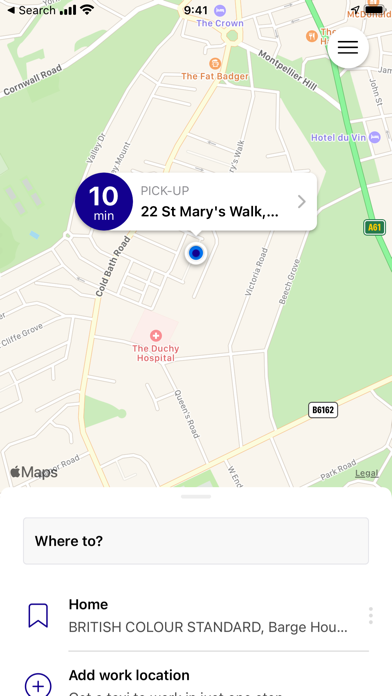 Blueline Taxis Harrogate. Screenshot