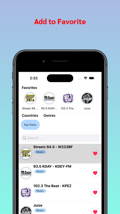 RAP Music Radio Stations FM AM Screenshot