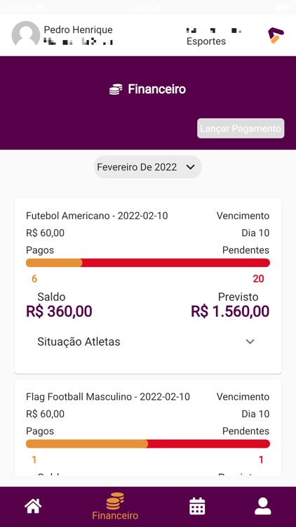 Athletic Gear - Gestão do time