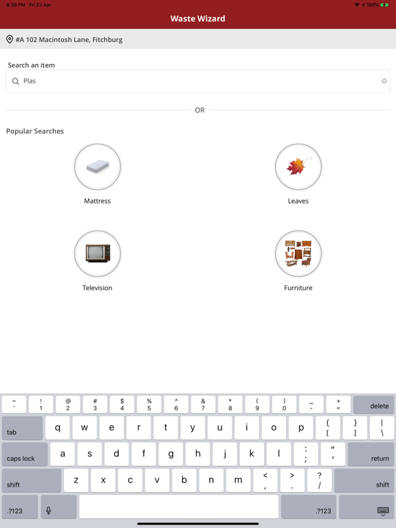 Fitchburg Trash & Recycle Tool iPad screenshot 4 - Reference app