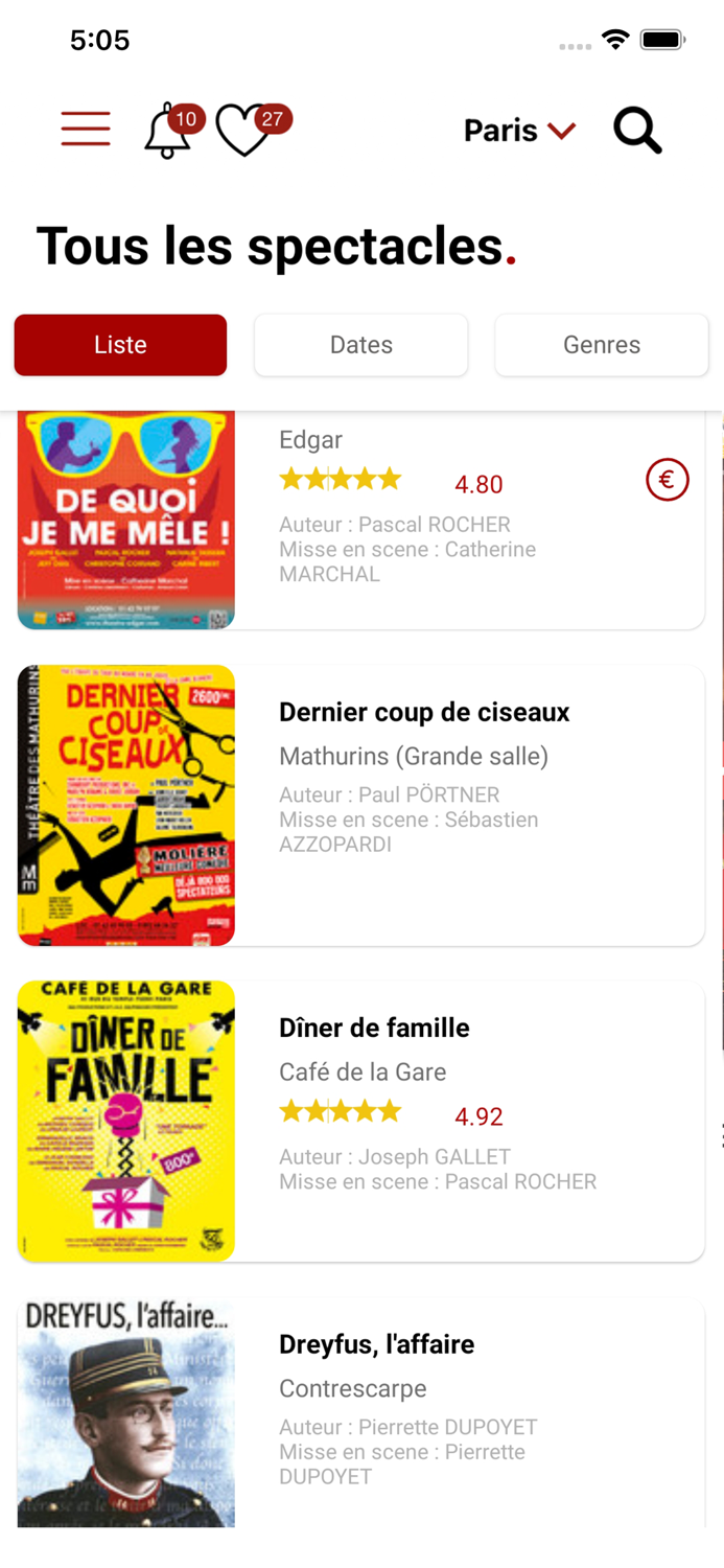 Theaters and producers TPA.FR