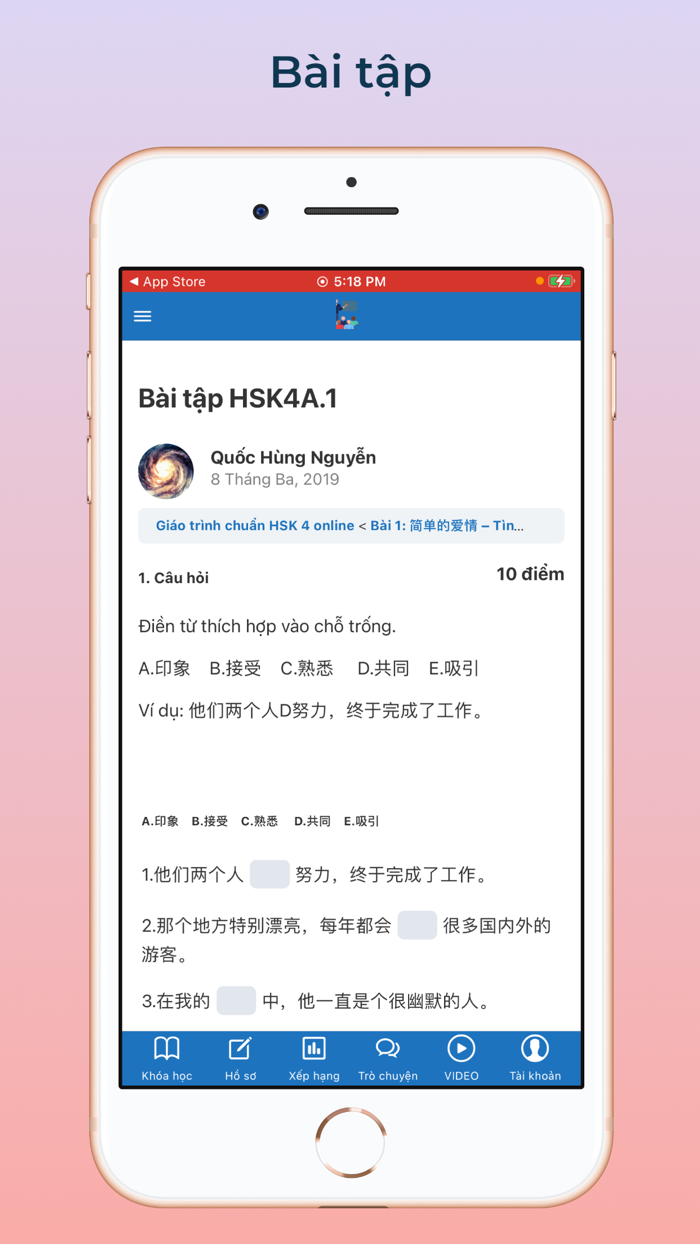 HSK online - Học tiếng Trung